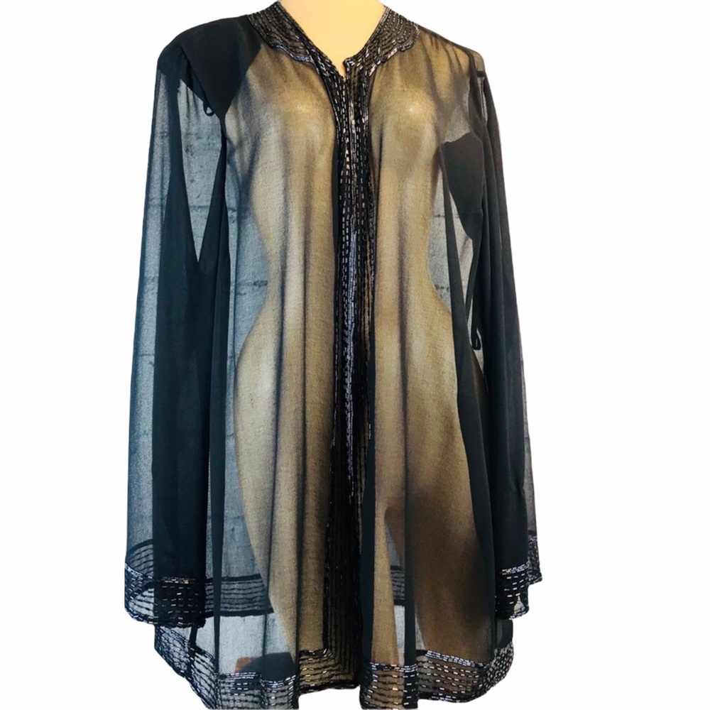 J- KARA New York Vintage Formal Beaded Top & Jacket Sz 3X Evening Wear Cocktail - Picture 5 of 9
